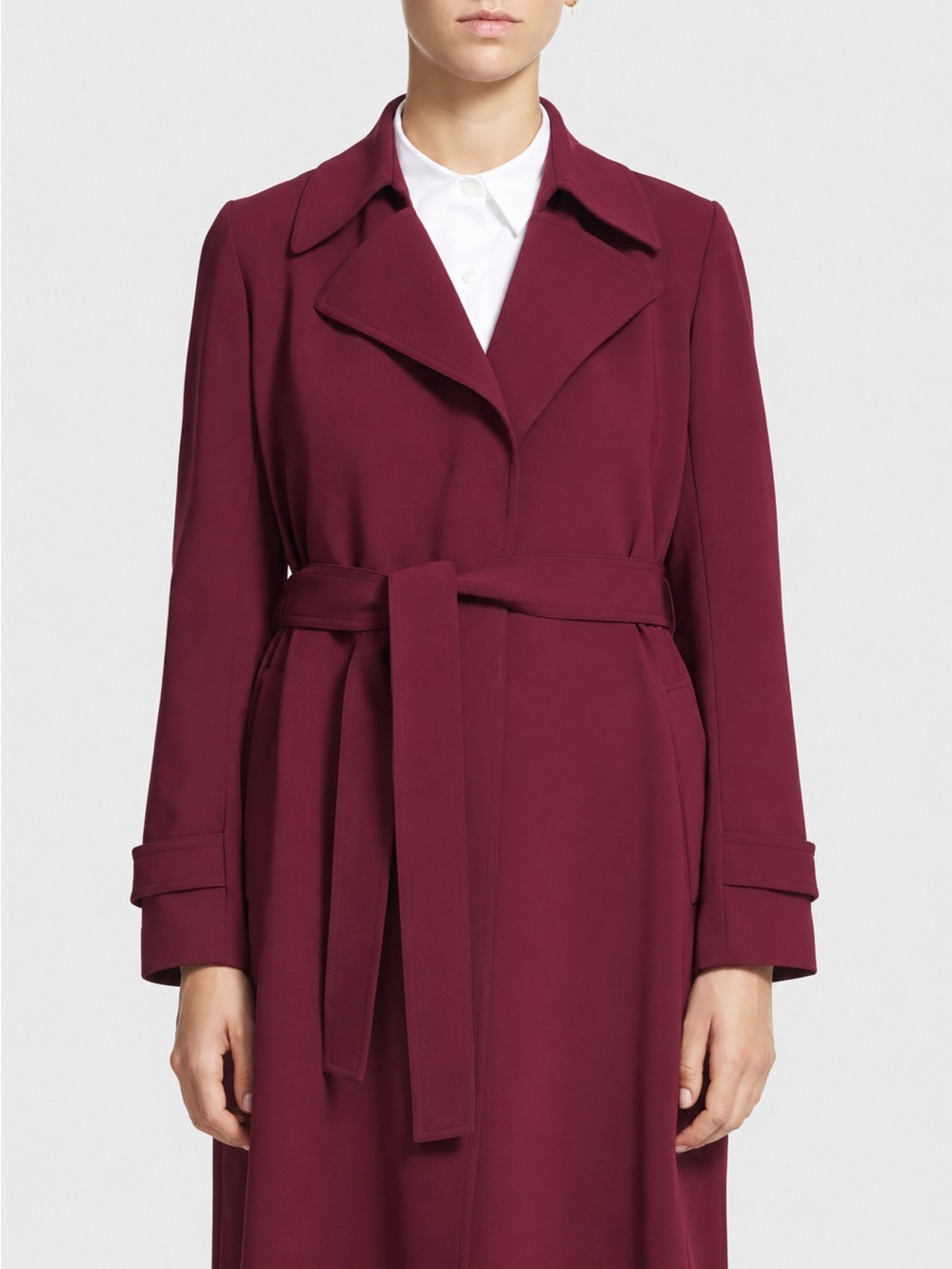 Theory Women's Belted Trench Coat in Wine